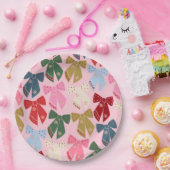 クリスマスボーズコケットピンク ペーパープレート (パーティー)