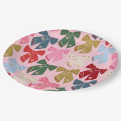 クリスマスボーズコケットピンク ペーパープレート (アングル)