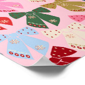 クリスマスボーズコケットピンク ポスター (角)