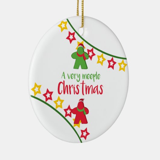 クリスマスボードゲーマーがとてもシンプルだ セラミックオーナメント (右)