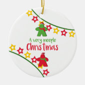 クリスマスボードゲーマーがとてもシンプルだ セラミックオーナメント (正面)