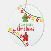 クリスマスボードゲーマーがとてもシンプルだ セラミックオーナメント (左)