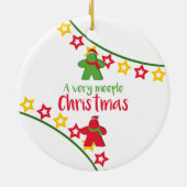 クリスマスボードゲーマーがとてもシンプルだ セラミックオーナメント (裏面)