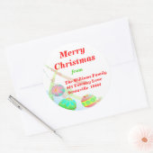 クリスマスボードシール – 大 ラウンドシール (封筒)