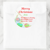 クリスマスボードシール – 大 ラウンドシール (バッグ)