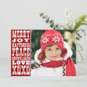 クリスマスボードフォトホリデーカード シーズンカード (スタンド正面)