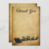 クリスマスボーナスホリデーサンキューカード 招待状 (正面/裏面)