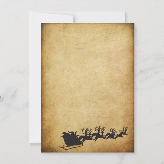 クリスマスボーナスホリデーサンキューカード 招待状 (裏面)