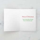クリスマスボーナス – おもしろいクリスマス詩 シーズンカード (内部)