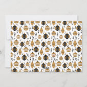 クリスマスボーパターン(の模様が)あるブル4枚の写真パーソナライズされた シーズンカード (裏面)