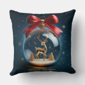 クリスマスボーブルのゴールデンディアーオーナメント クッション (裏面)