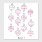 クリスマスボーブルオーナメントラインアート シール (シート)