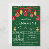 クリスマスボーブルオーナメント交換パーティー招待状 招待状 (正面)
