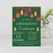 クリスマスボーブルオーナメント交換パーティー招待状 招待状 (スタンド正面)