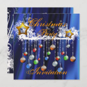 クリスマスボーブルズパーティの招待状 招待状 (正面/裏面)