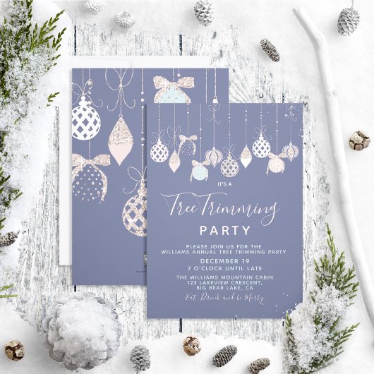 クリスマスボーブルズホリデーツリートリミングパーティー シーズンカード