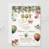 クリスマスボーブル性別の公開 招待状 (正面)