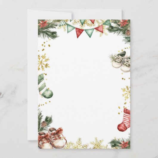 クリスマスボーブル性別の公開 招待状 (裏面)