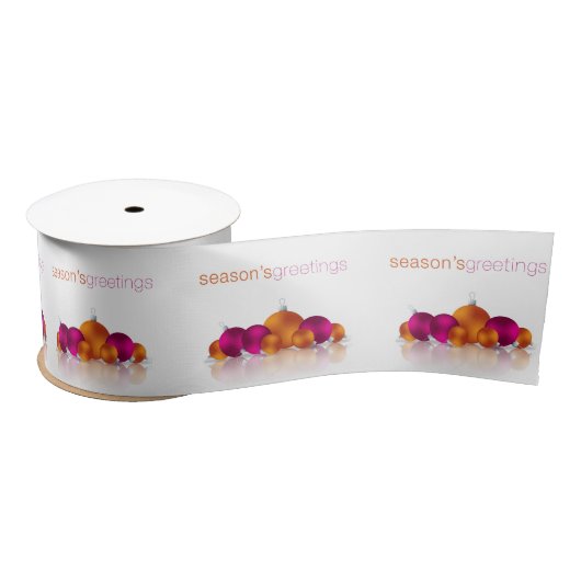 クリスマスボーブル サテンリボン (リール)