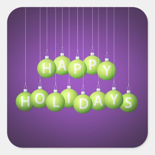 クリスマスボーブル スクエアシール (正面)