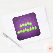 クリスマスボーブル スクエアシール (封筒)