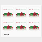 クリスマスボーブル スクエアシール (シート)