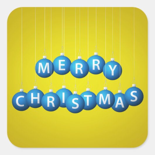 クリスマスボーブル スクエアシール (正面)
