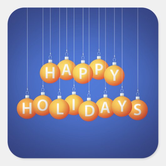 クリスマスボーブル スクエアシール (正面)