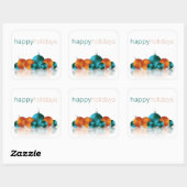 クリスマスボーブル スクエアシール (シート)