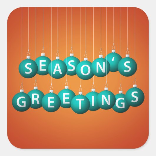 クリスマスボーブル スクエアシール (正面)