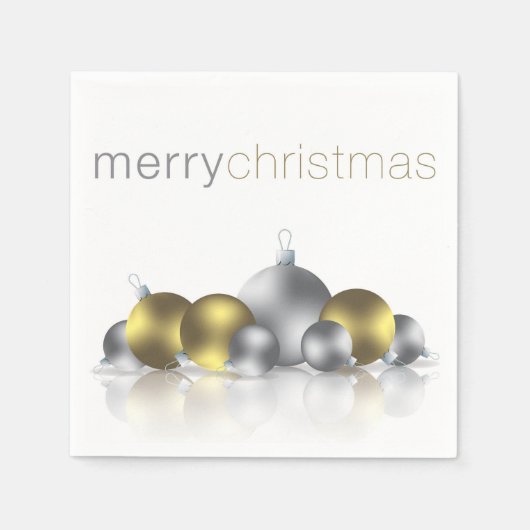 クリスマスボーブル スタンダードカクテルナプキン (正面)