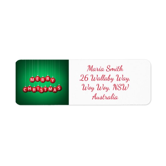 クリスマスボーブル ラベル (正面)