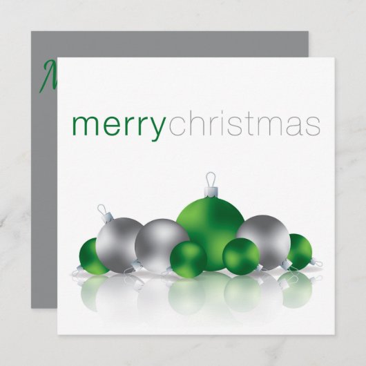 クリスマスボーブル 招待状 (正面/裏面)