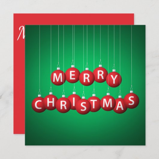 クリスマスボーブル 招待状 (正面/裏面)