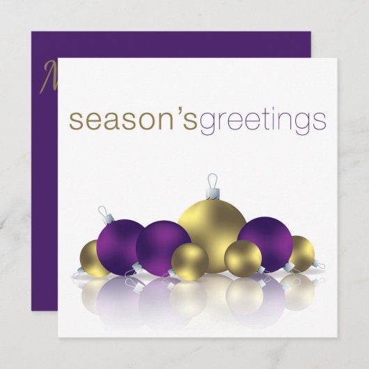 クリスマスボーブル 招待状 (正面/裏面)