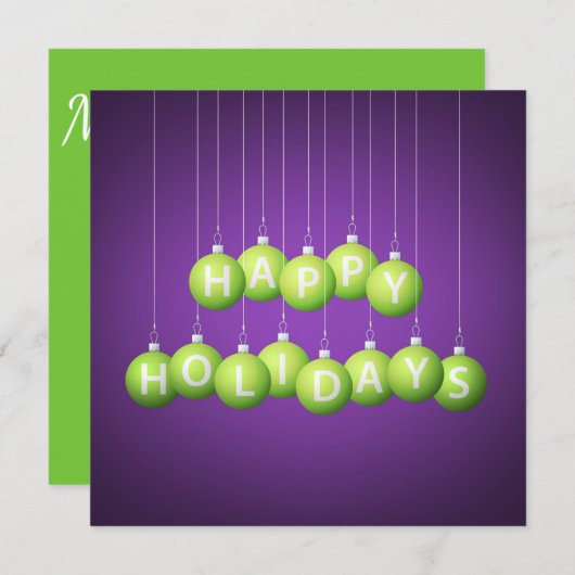 クリスマスボーブル 招待状 (正面/裏面)