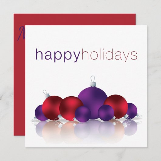 クリスマスボーブル 招待状 (正面/裏面)