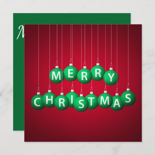 クリスマスボーブル 招待状 (正面/裏面)