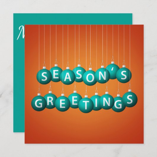 クリスマスボーブル 招待状 (正面/裏面)