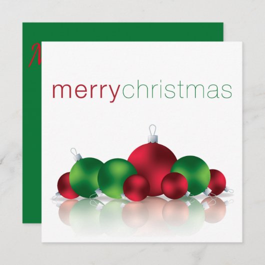 クリスマスボーブル 招待状 (正面/裏面)