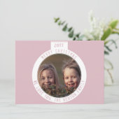 クリスマスボーモダンルパステルピンク シーズンカード (スタンド正面)