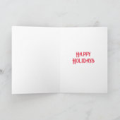 クリスマスボーリング雪だるま折り畳みホリデーカード シーズンカード (内部)