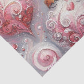 クリスマスボールお洒落がピンクのデコページを渦巻く 薄葉紙 (詳細)