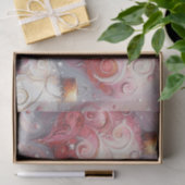 クリスマスボールお洒落がピンクのデコページを渦巻く 薄葉紙 (ギフト)