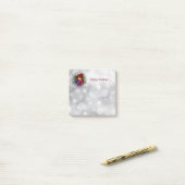 クリスマスボールとろうそく ポストイット (デスク上)