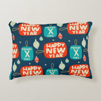 クリスマスボールとオーナメントヴィンテージのパターン戻る アクセントクッション