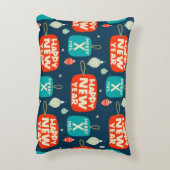 クリスマスボールとオーナメントヴィンテージのパターン戻る アクセントクッション (裏面(縦))