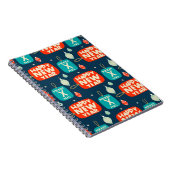 クリスマスボールとオーナメントヴィンテージのパターン戻る ノートブック (右側)