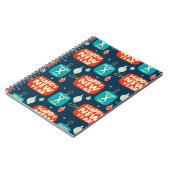 クリスマスボールとオーナメントヴィンテージのパターン戻る ノートブック (左側)