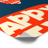 クリスマスボールとオーナメントヴィンテージのパターン戻る ポスター (角)